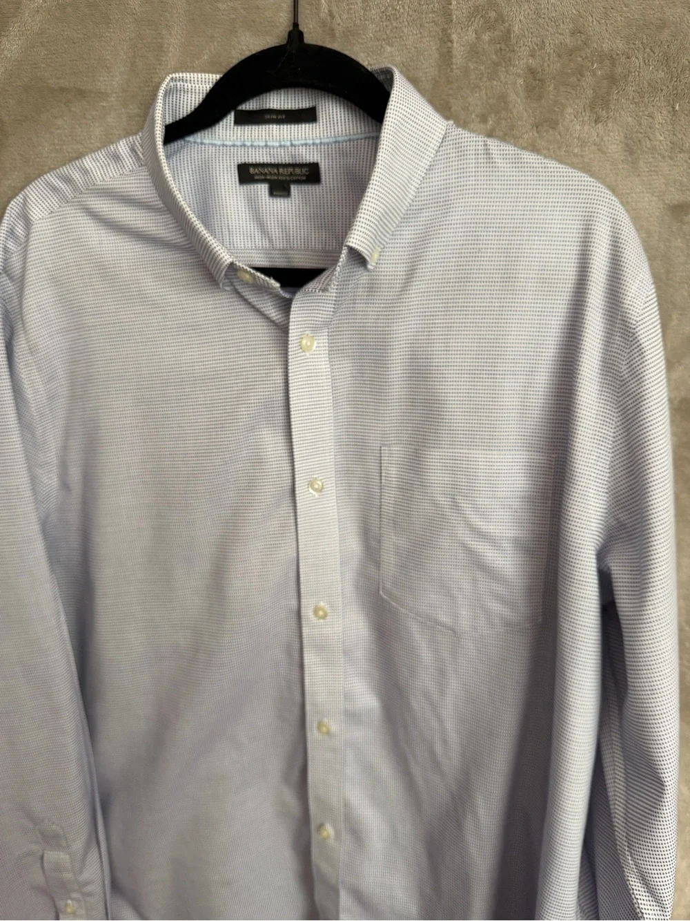 Banana Republic Light Blue Microstripe Button-Down Shirt - Men's